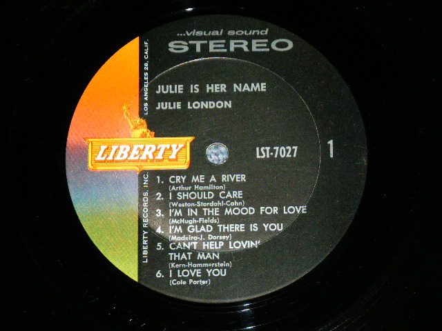 画像: JULIE LONDON - JULIE IS HER NAME ( DEBUT :2nd press NON CREDIT "STEREO" Logo on FRONT COVER Version"  VG+++/Ex++,Looks: Ex+++  ) /  1960 US STEREO ORIGINAL Used  LP 