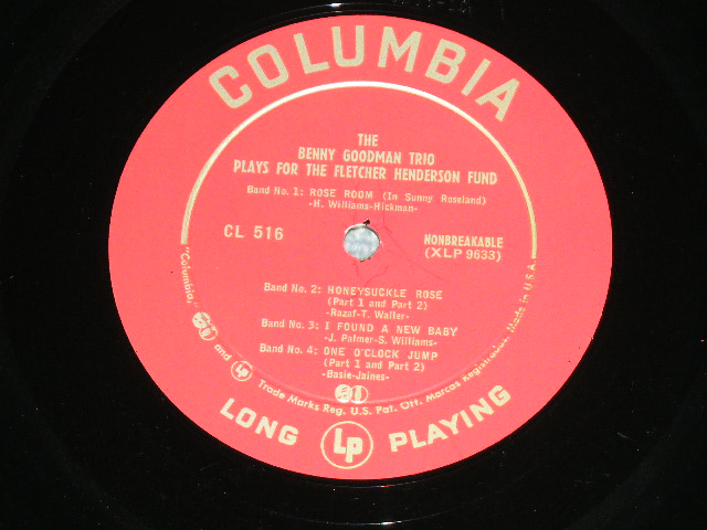 画像: The BENNY GOODMAN TRIO - PLAYS FOR THE FLETCHER HENDERSON FUND/ 1953 US ORIGINAL "MAROON Label" MONO Used LP  