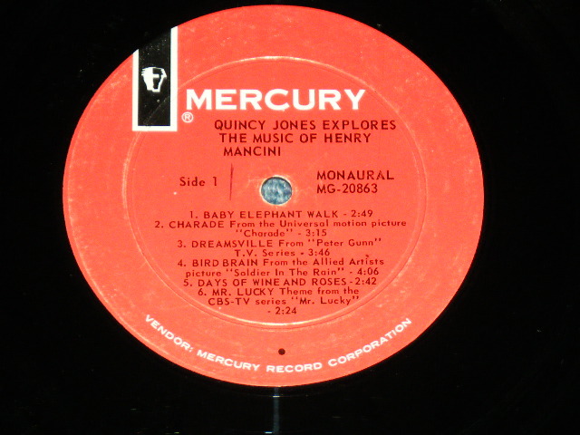 画像: QUINCY JONES - EXPLORES THE MUSIC OF HENRY MANCINI ( Ex+/Ex++ )  / 1964 US AMERICA ORIGINAL MONO Used  LP 