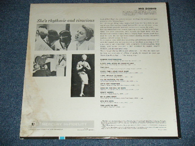 画像: PATTI PAGE   - THE SINGING RAGE  ( Ex-/Ex+++ )  / 1963 US AMERICA ORIGINAL B"GREEN LABEL PROMO"  MONO Used LP 
