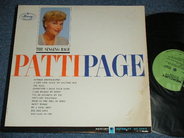 画像1: PATTI PAGE   - THE SINGING RAGE  ( Ex-/Ex+++ )  / 1963 US AMERICA ORIGINAL B"GREEN LABEL PROMO"  MONO Used LP 