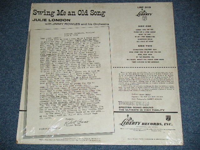 画像: JULIE LONDON -  SWING ME AN OLD SONG ( Turquoise color Label Ex+++/Ex++) / 1959 MONO 1st PRESS Turquoise Color LABEL Used LP