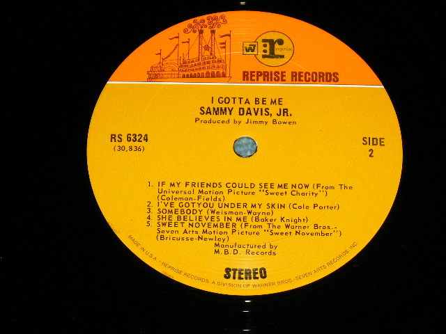 画像: SAMMY DAVIS, JR. - I'VE GOTTA  BE ME (Ex+++/Ex++ Looks:Ex+++) / 1968 US AMERICA ORIGINAL "2-COLOR Label" Used LP  