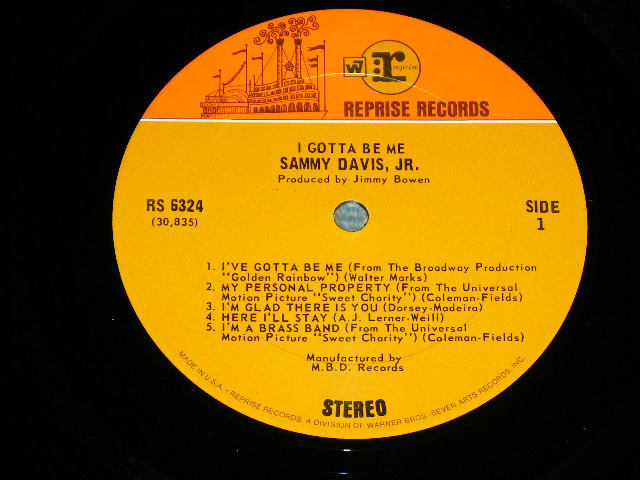 画像: SAMMY DAVIS, JR. - I'VE GOTTA  BE ME (Ex+++/Ex++ Looks:Ex+++) / 1968 US AMERICA ORIGINAL "2-COLOR Label" Used LP  