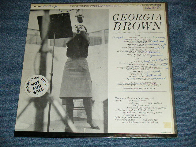画像: GEORGIA BROWN - GEORGIA BROWN / 1963 US AMERICA ORIGINAL  MONO Used  LP 