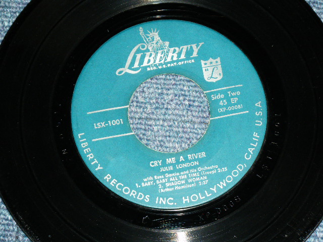 画像: JULIE LONDON - CRY ME A RIVER (Ex+/Ex++ ) / 1955 US ORIGINAL MONO 45rpm EP