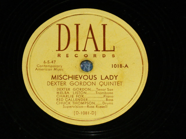 画像1: DEXTER GORDON - MISCHIEVOUS LADY  / US ORIGINAL Used 78rpm SP 