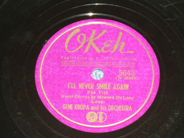 画像: GENE KRUPA and His ORCHESTRA with Vocal IRENE DAYE & HOWARD DU LANY - MAYBE  / US ORIGINAL Used 78rpm SP 