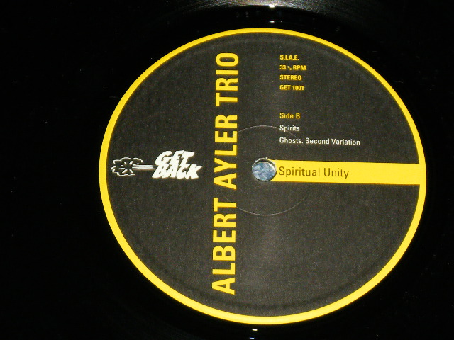 画像: ALBERT AYLER TRIO - SPIRITUAL UNITY   / 1998 ITALY ITALIA  Limited ISSUE 180 gram Heavy Weight  Used LP 
