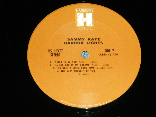 画像: SAMMY KAYE - HARBOR LIGHTS  ( Ex++/Ex+++ )  / 1970 US AMERICA ORIGINAL Used  LP 