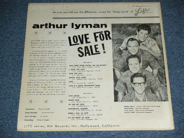 画像: ARTHUR LYMAN -  LOVE FOR SALE ! ( Ex+/Ex+++ )  / 1963 US AMERICA ORIGINAL STEREO Used  LP 