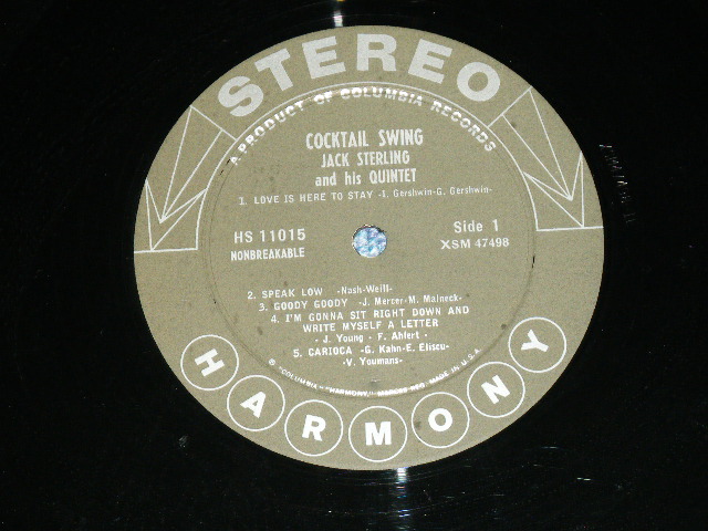 画像: JACK STERLING and His QUINTET - COCKTAIL SWING  ( Ex+/Ex++ )  / 19?? US AMERICA ORIGINAL STEREO Used  LP 