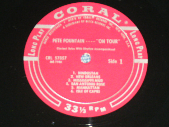 画像: PETE FOUNTAIN - ON TOUR  ( Ex++/MINT- )  / 1961 US AMERICA ORIGINAL MONO Used  LP 