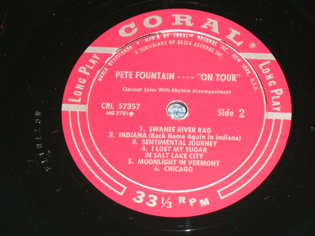 画像: PETE FOUNTAIN - ON TOUR  ( Ex++/MINT- )  / 1961 US AMERICA ORIGINAL MONO Used  LP 
