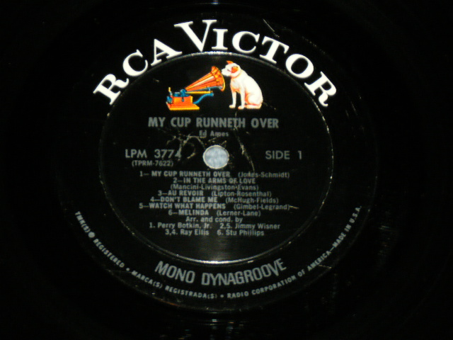 画像: ED AMES - MY CUP RUNNETH OVER  / 1967 US ORIGINAL MONO Used  LP 