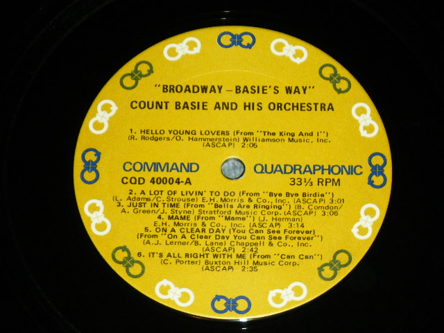 画像: COUNT BASIE - BROADWAY BASIE'S ...WAY  / 1972 US ORIGINAL QUAD QUADRAPHONIC  4 CHANNEL Used LP 
