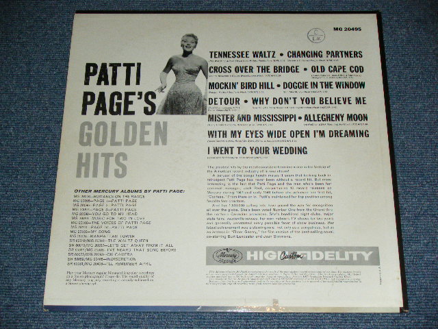 画像: PATTI  PAGE - GOLDEN HITS / 1960 US ORIGINAL 2nd Press Label  MONO LP 