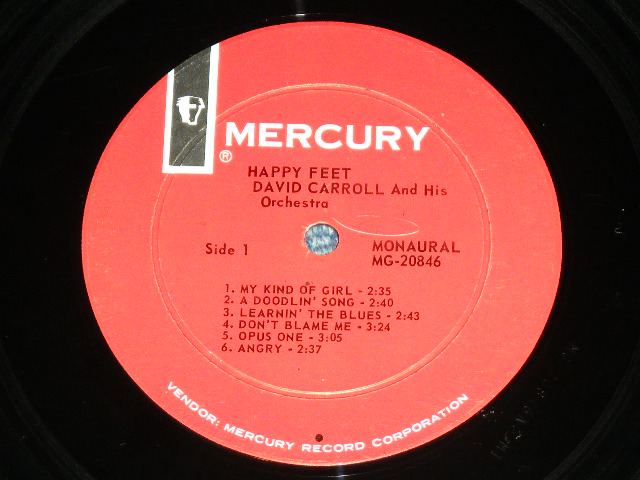 画像: DAVID CARROLL and his ORCHESTRA -  HAPPY FEET( MINT-/Ex++ )  / 1962 US AMERICA ORIGINAL MONO Used  LP 