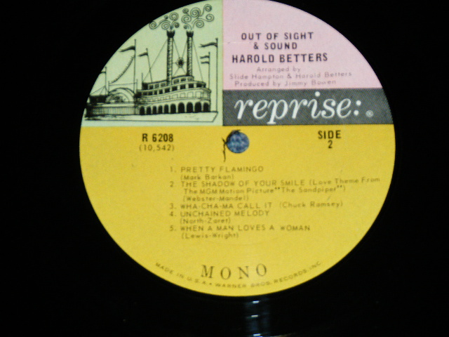 画像: HAROLD BETTERS - OUT OF SIGHT & SOUND  / 1966 US AMERICA ORIGINAL MONO  Used  LP 
