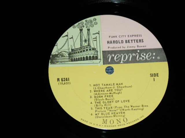 画像: HAROLD BETTERS - FUNK CITY EXRESS  / 1966 US AMERICA ORIGINAL MONO  Used  LP 