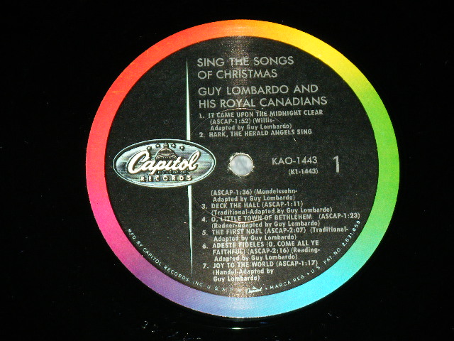 画像: GUY LOMBARDO and The ROYAL CANADIANS - SING THE SONGS OF CHRISTMAS with /  1960 US AMERICA ORIGINAL  "CAPITOL LOGO on LEFT" Label MONO Used LP