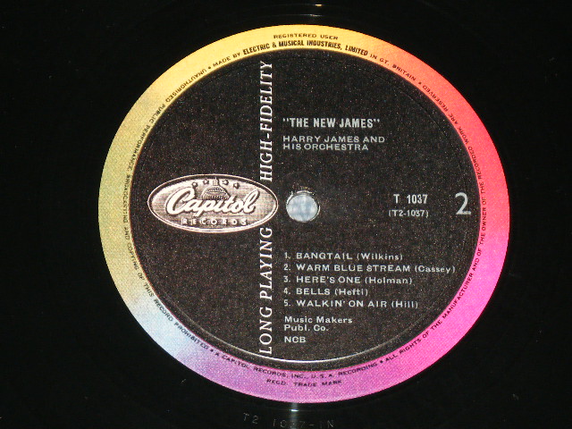 画像: HARRY JAMES - THE NEW JAMES  /  1960 UK ENGLAND 2nd PRESS "BLACK with RAINBOW CAPITOL LOGO on LEFT" Label MONO MONO  Used LP