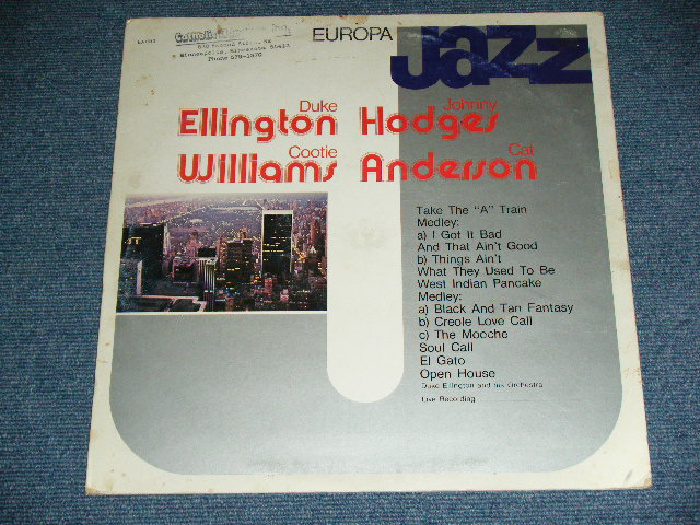 画像: DUKE ELLINGTON +JOHNNY HODGES +COOTIE WILLIAMS +CAT ANDERSON -  EUROPA JAZZ( VG+++/Ex++ ) / 1981 ITALY ITALIA ORIGINAL Used LP 