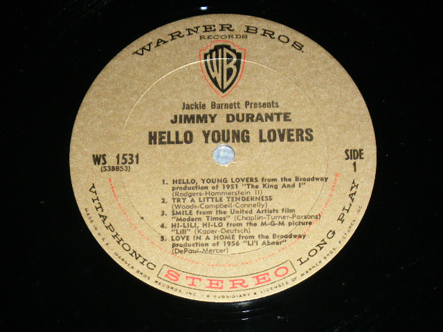 画像: JIMMY DURANTE - HELLO YOUNG LOVERS ( Ex++/Ex++ )  / 1964 US AMERICA ORIGINAL Stereo Used LP  