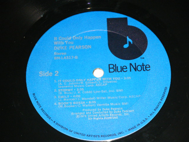 画像: DUKE PEARSON  with FLORA PURIM - IT COULD ONLY HAPPEN WITH YOU  Ex+/MINT- ) / 1974 US AMERICA ORIGINAL Used LP 