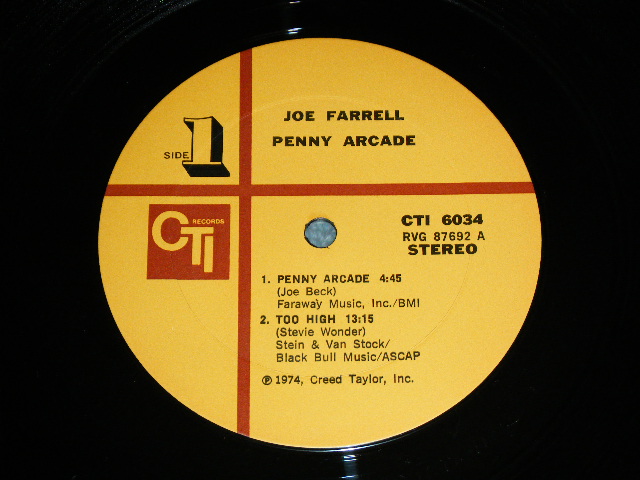 画像: JOE FARRELL - PENNY ARCADE ( MINT-/MINT- ) /  1974 US AMERICA ORIGINAL Used LP