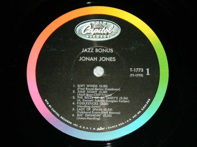 画像: JONAH JONES - JAZZ BONUS ( Ex+/Ex+++) /  1962 US AMERICA ORIGINAL"PROMO SEAL ON Back Cover"  MONO Used  LP  