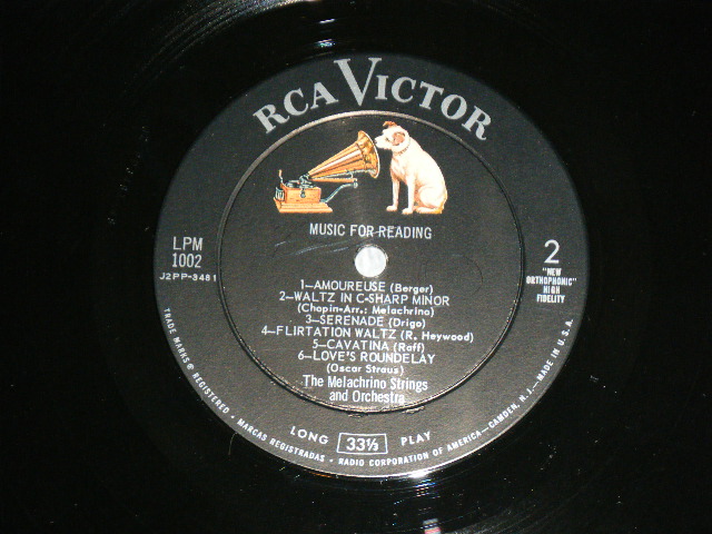 画像: GEROGE) MELACHRINO STRINGS  and Orchestra - MUSIC FOR READING (VG+++/Ex+++ )  / 1950's US AMERICA ORIGINAL MONO Used LP