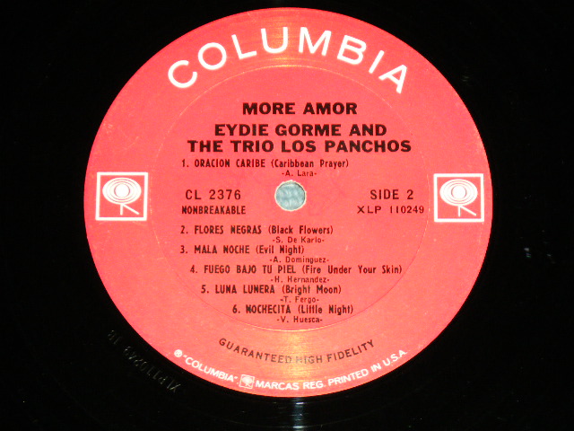 画像: EYDIE GORME & TRIO LOS PANCHOS - MORE AMOR ( Ex+/Ex++ )  / 1965 US AMERICA ORIGINAL "2 EYS" Label  MONO Used LP