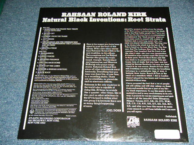 画像: RAHSAAN ROLAND KIRK - NATURAL BLACK INVENTIONS : ROOT STRATA / 1990's US AMERICA Reissue Brand New SEALED LP