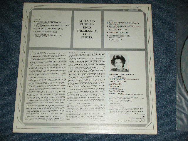 画像: ROSEMARY CLOONEY - SINGS THE MUSIC OF COLE POTER ( Ex++/MINT- ) / 1982 US AMERICA ORIGINAL Used LP