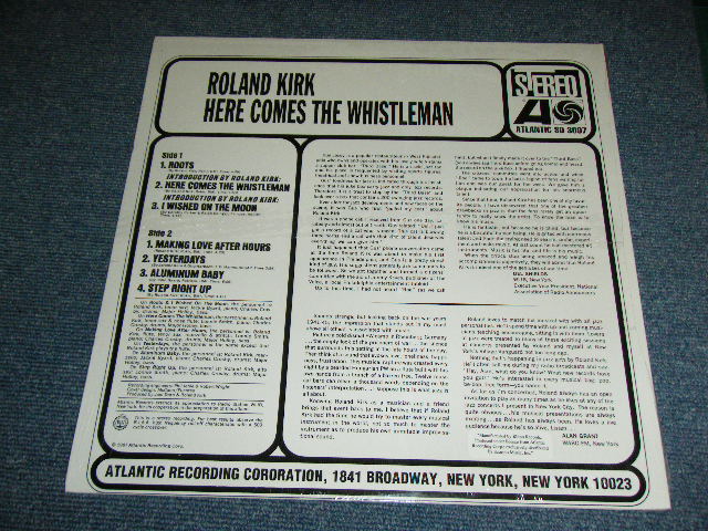 画像: RAHSAAN ROLAND KIRK - RECORDED LIVE : HERE COMES THE WHISTLEMAN  / 1990's US AMERICA Reissue Brand New SEALED LP