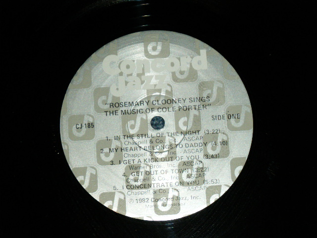 画像: ROSEMARY CLOONEY - SINGS THE MUSIC OF COLE POTER ( Ex++/MINT- ) / 1982 US AMERICA ORIGINAL Used LP
