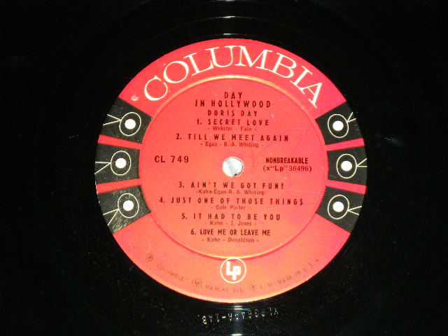 画像: DORIS DAY -  DAY IN HOLLYWOOD ( Ex+,Ex/Ex++ Looks:Ex+)   / 1956 US ORIGINAL "6 EYES Label" Mono Used LP