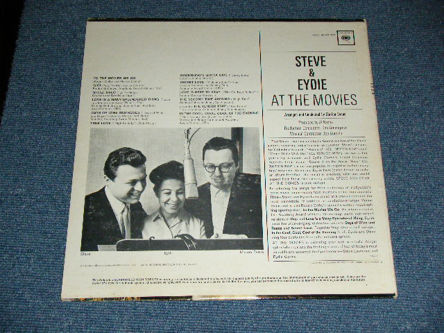 画像:  STEVE LAWRENCE and EYDIE GORME  - AT THE MOVIES  ( Ex++/Ex+++ ) / 1964 US AMERICA ORIGINAL "2 EYES"Label MONO Used LP