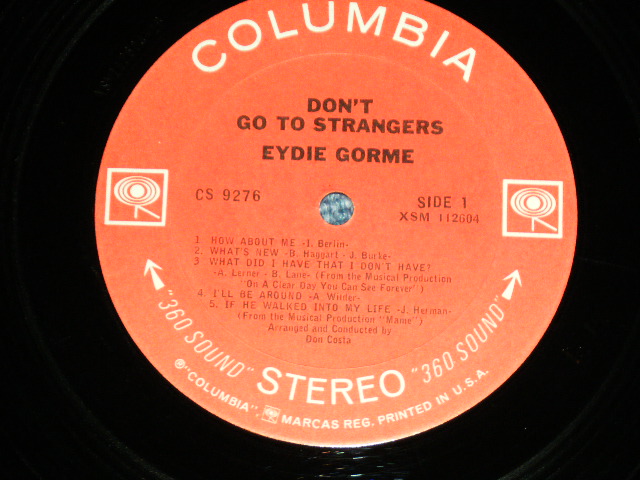 画像: EYDIE GORME -  DON'T GO TO STRANGERS ( Ex++/Ex++,Ex+++ A-6:Ex Scratche  )  / 1966 US AMERICA ORIGINAL "360 SOUND" Label STEREO Used LP