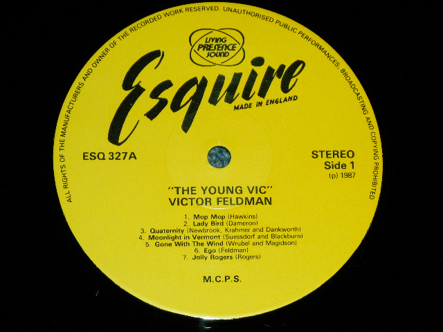 画像: VICTOR FELDMAN -  THE YOUNG VIC / 1987 UK ENGLAND REISSUE? Used LP 