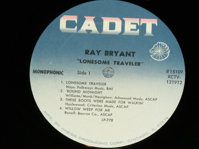 画像: RAY BRYANT - LONESOME TRAVELER  ( FUNKY & SOUL JAZZ:RARE GROOVE)  / 1966 US AMERICA ORIGINAL  MONO Used LP 