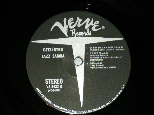 画像: STAN GETZ+CHARLIE BYRD -  JAZZ SAMBA ( Ex++/Ex+++ )  / 1962 US ORIGINAL STEREO  LP