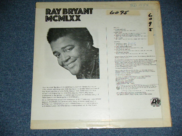 画像: RAY BRYANT - MCMLXX  / 1970 US AMERICA ORIGINAL 'White Label PROMO' & 'PROMO ONLY MONO Mix' Used LP 