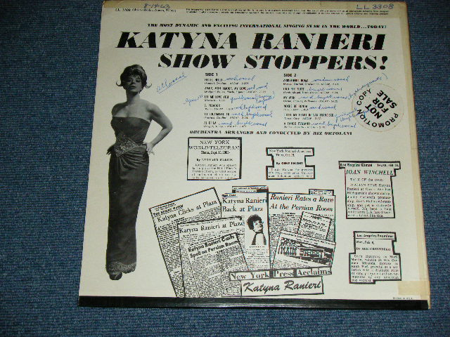 画像: KATYNA RANIERI with RIZ ORTOLANI - SHOW STOPPERS!  ( Ex-/Ex++ ) / 1963 US AMERICA ORIGINAL 'PROMO' MONO Used LP 