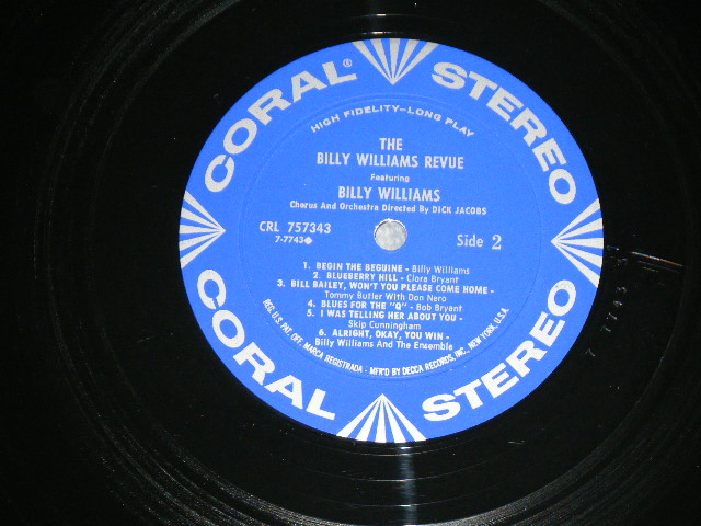 画像: BILLY WILLIAMS - THE BILLY WILLIAMS REVUE featuring  ( Ex,Ex++/Ex+++) / 1960  US AMERICA ORIGINAL STEREO Used LP  