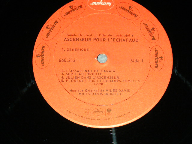 画像: MILES DAVIS QUINTET : ost  - ASCENSEUR POUR L'ECHAFAUD  (Ex+++/MINT- )/ 1960's  US ORIGINAL RED Label  Used LP 