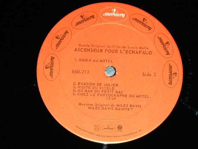 画像: MILES DAVIS QUINTET : ost  - ASCENSEUR POUR L'ECHAFAUD  (Ex+++/MINT- )/ 1960's  US ORIGINAL RED Label  Used LP 