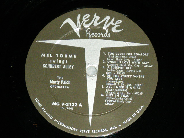 画像: MEL TORME - SWINGS SHUBERT ALLEY ( Ex/Ex++ ) /  1960 US AMERICA ORIGINAL MONO LP 
