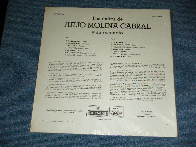 画像: JULIO MOLINA CABRAL - LOS EXITOS DE JULIO MOLINA CABRAL / 1960 's?  ARGENTINA ORIGINAL Used LP 